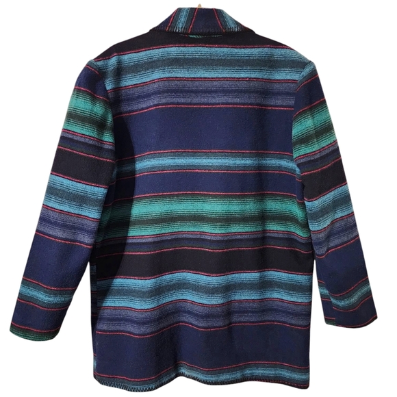 Vintage Tracy Evans Southwestern Sarape Style Wool Blend Blazer | Size Large - Picture 3 of 7